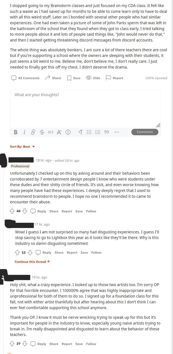chengeling's tweet photo. Frustrated to say I have supported them, and they were a huge inspiration to me in the past. I cannot recommend their school any longer. If you know where to find the thread, you know. https://t.co/NI5p8aac9s