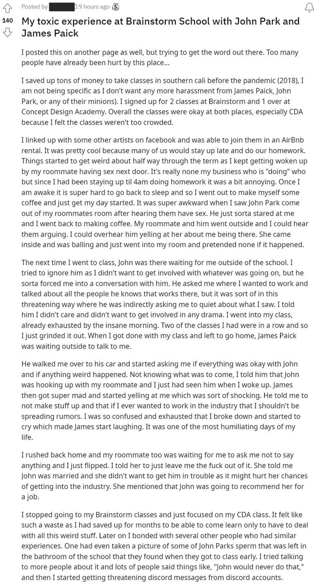 chengeling's tweet photo. Frustrated to say I have supported them, and they were a huge inspiration to me in the past. I cannot recommend their school any longer. If you know where to find the thread, you know. https://t.co/NI5p8aac9s