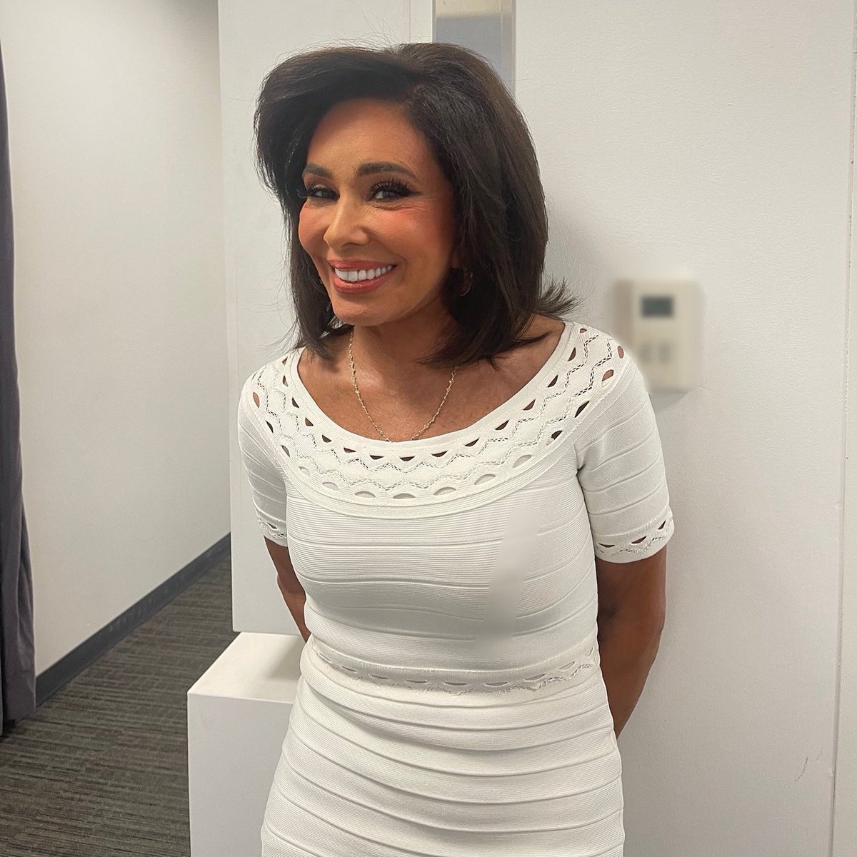 JudgeJeanine's tweet photo. Iโm back! See you on The Five tonight ๐คฉ https://t.co/OszCGwo7Sm