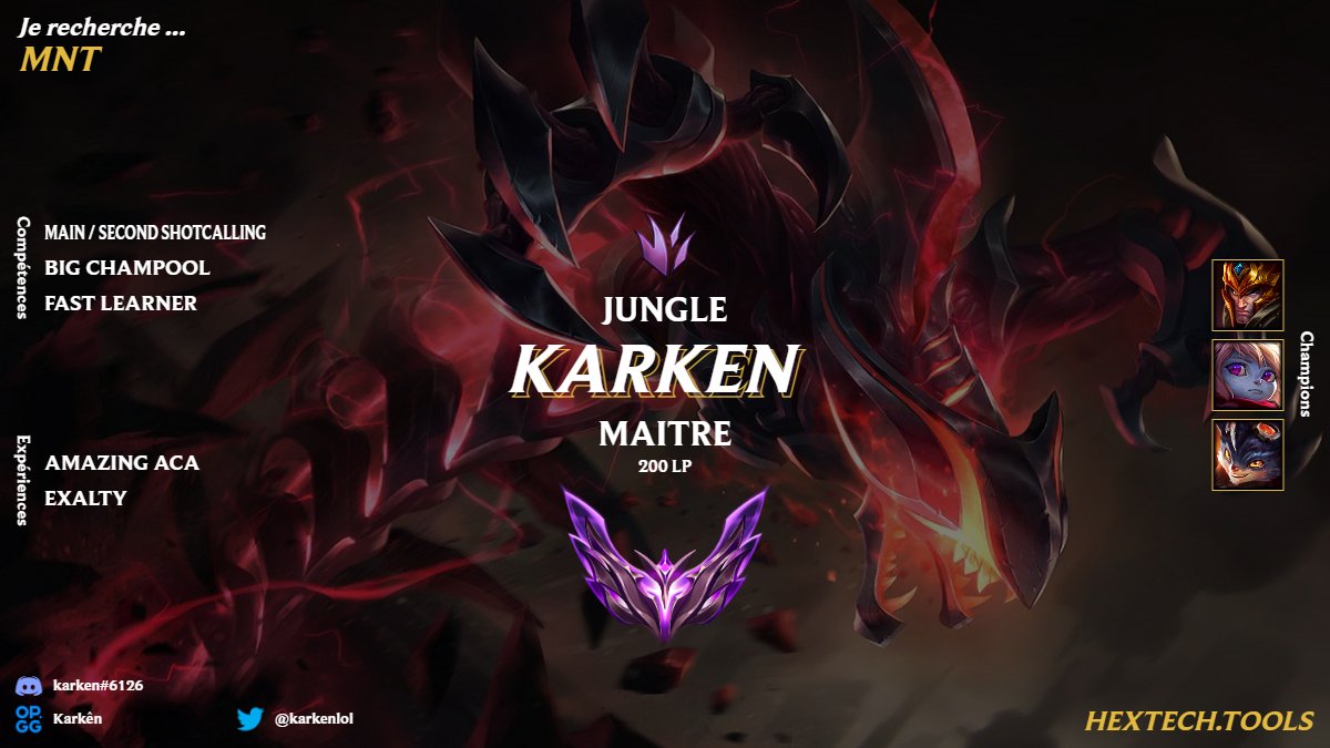 LFT jungle peak 200 lps : 
- 21 ans
- Fr/Eng
- Motivé et ambitieux
- Fast learner
Mes mp sont ouverts
<a href="/LoL_LFT_Fr/">LoL LFT Fr</a>