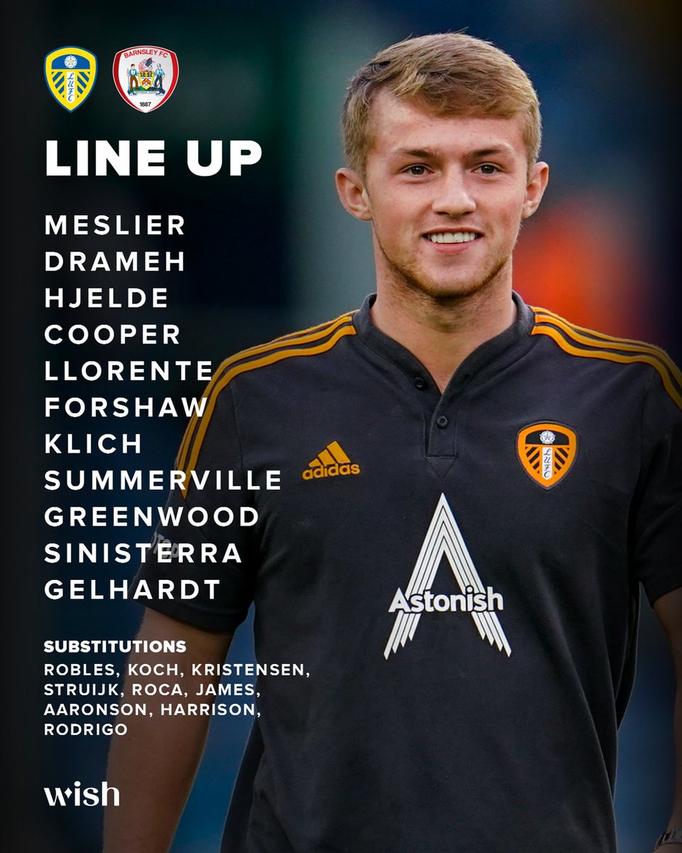LUFC's tweet photo. 📋 Jesse names a strong XI for the Carabao Cup, with Liam Cooper returning from injury to captain https://t.co/0jd3iGWuqa