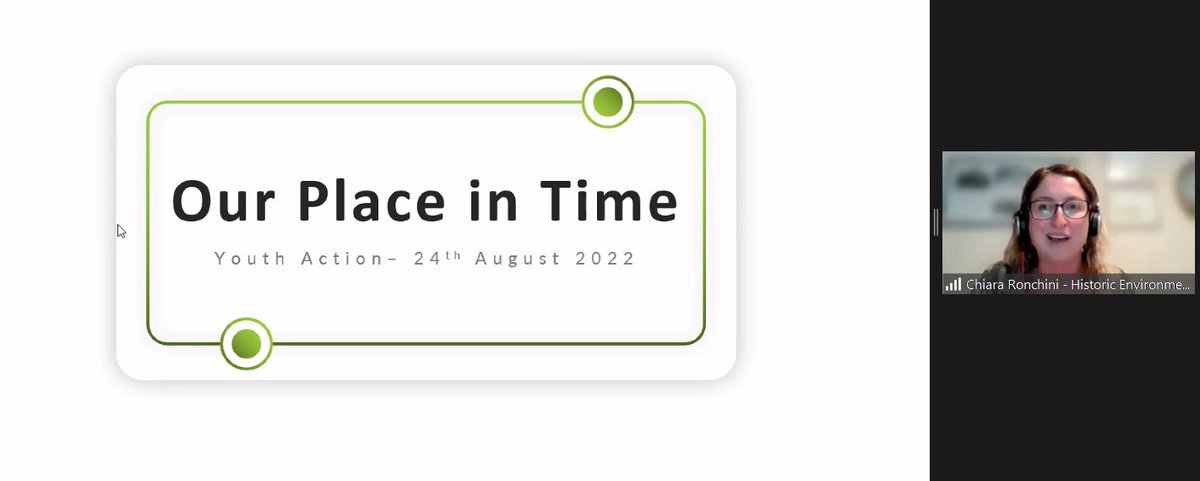 CHCScotland's tweet photo. We are back from our 10-minute break! ⏰

Our next stop in the programme is with Chiara Ronchini, who tells us about Our Place in Time Strategy #OPiT. 

Climate justice, equalities, skills – what can our historic environment do? #CelebrateCHC https://t.co/tPUhNROm03