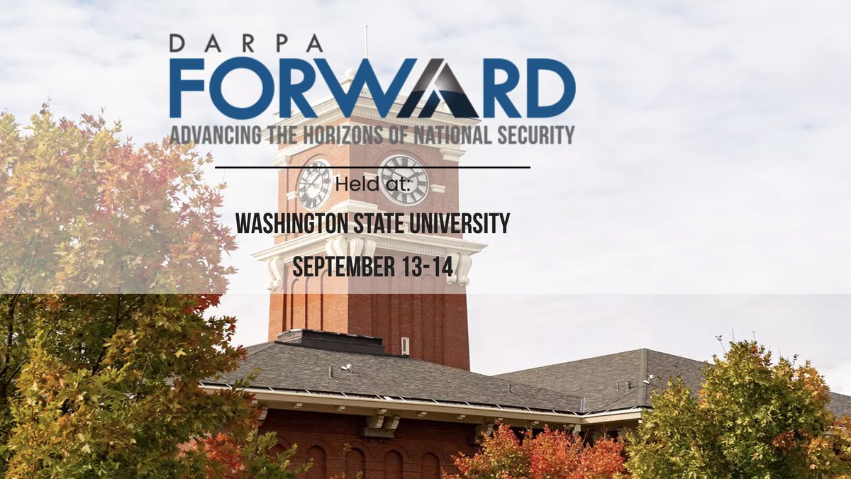 Join #RINA member Sonja Schmer-Galunder (<a href="/sonjasg/">Sonja Schmer-Galunder</a>) at the <a href="/DARPA/">DARPA</a> Forward Conference 2022, Sept. 14 at <a href="/WSUPullman/">WSU Pullman</a> or online for a panel discussion on "The Human Domain." 

#nationalsecurity #research #DARPA #innovation #WSU

➡️ow.ly/CYqf50KrC2a