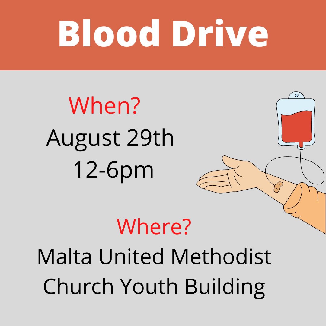 OURedCrossClub's tweet photo. These are the upcoming blood drives for the 23rd, 29th, 30th, and 31st of August!! Come donate!!🩸🩸 https://t.co/6vxrbfrk1r