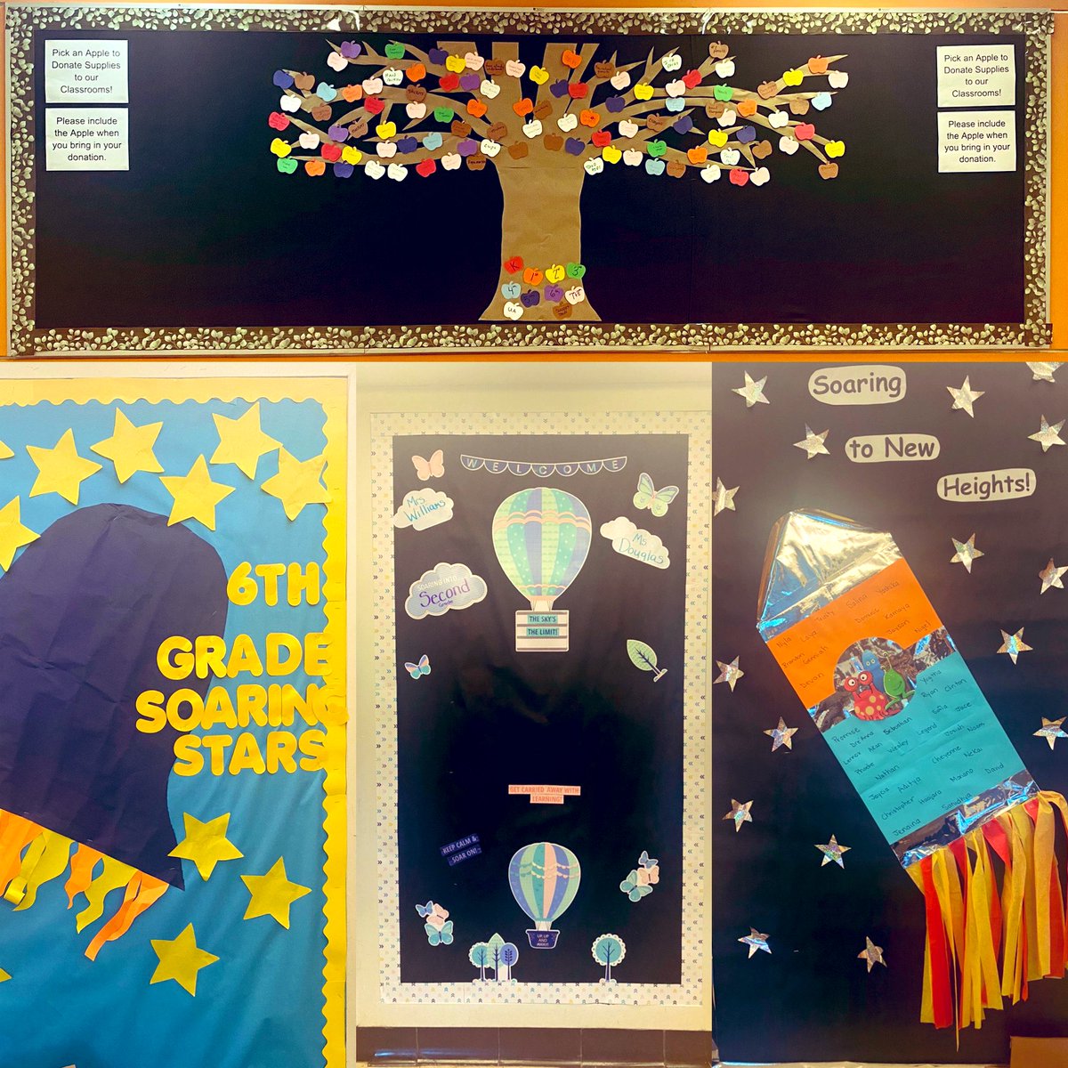 AnnieFisherSTEM's tweet photo. Grades 3, 2, and 6 are Stealing the show with their “STEM Soars!” Bulletin boards! Who’s ready for our Meet&amp;Greet and family movie night tomorrow?! #beautifulboards #weareHPS #STEMsoars @MrRichT1P @msboratko @Hughes33Willie https://t.co/uDTkgFzmAE