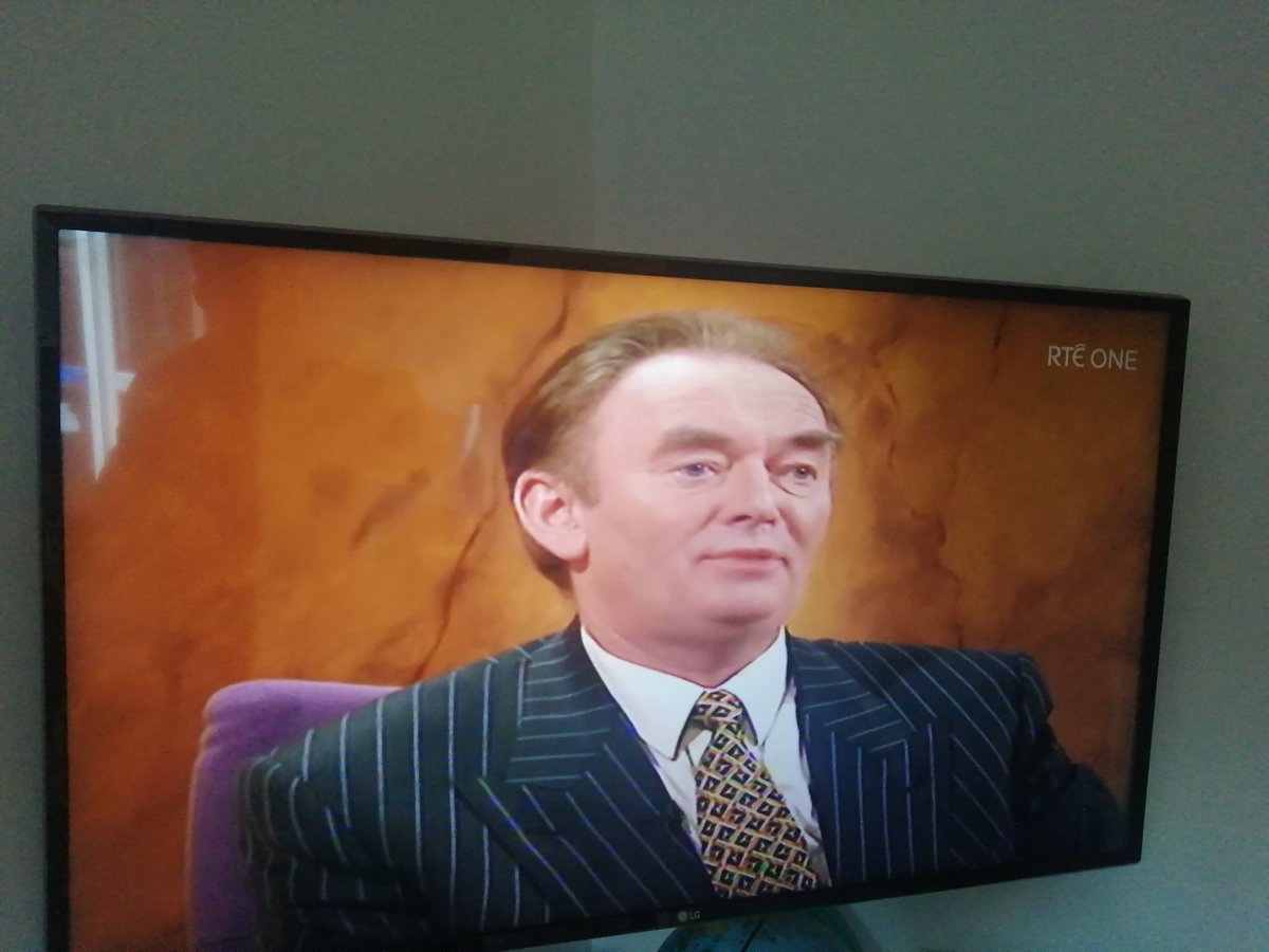 stagedreaction's tweet photo. Impeccable timing form #ReelingInTheYears this evening. P. Flynn on the Late Late, 1999. "I'll tell you something, it's a well paid job, ... But with houses and cars and a few housekeepers.... ".
(plus the facial expression on that audience member).
#TryItSometime https://t.co/QWYxIcvhWQ