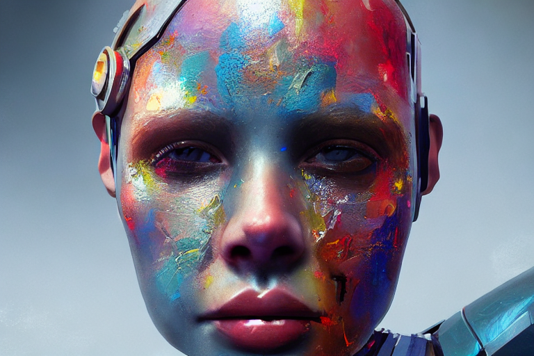 4styakova's tweet photo. This is a story about how cyborgs can also be painters. In the universe of the future, there is room for everything.
2 #XTZ 
https://t.co/tCzT8BCsIc
#xtz  #tezos  #NFT #Tez  #aiartcommunity #generativeart #aiart #girl #painting #3dart #zombies #robots #cyborg #ai #future #fantasy https://t.co/CSKTJATjvK