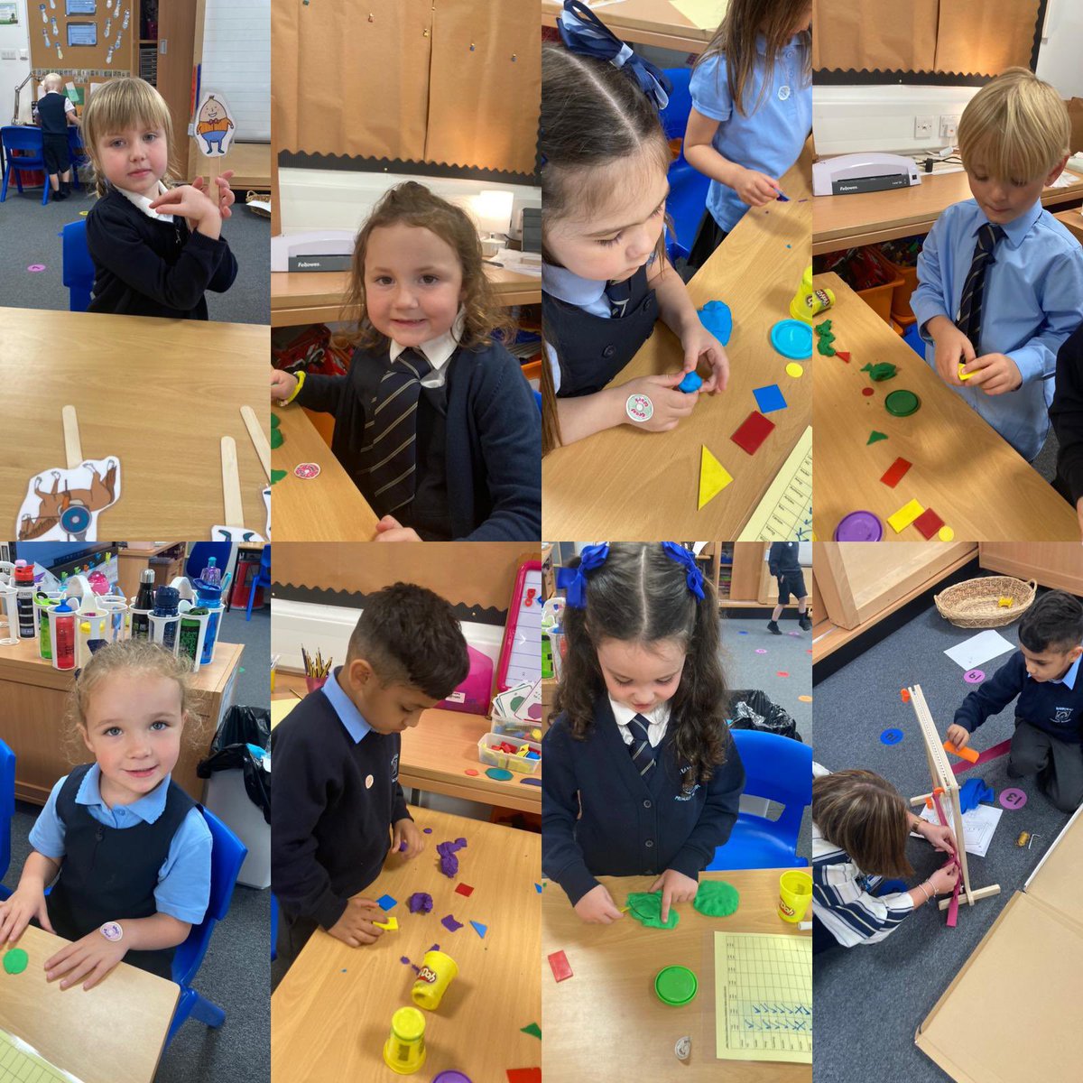 BankheadPrimary's tweet photo. Room 2 enjoying active maths with shapes and buddy time in ICT #partnership #mathsinplay #BankheadWillSOAR @SLCNumeracy https://t.co/7uKbZOYKcP