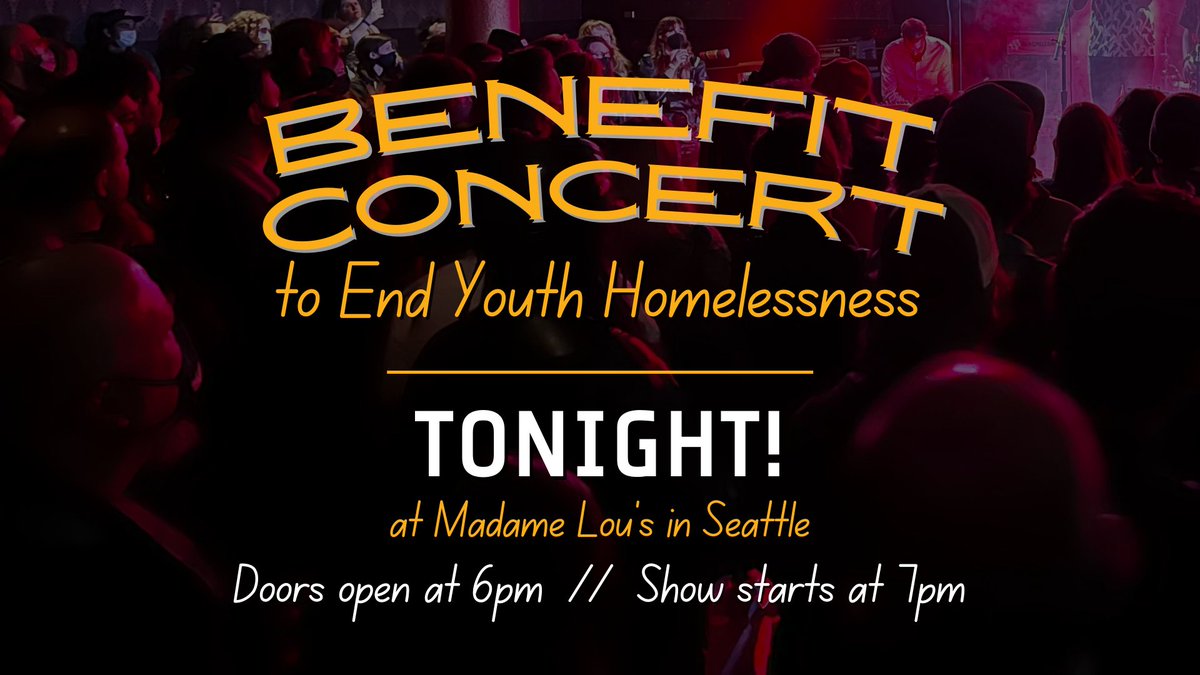 TONIGHT! We're hosting our first Benefit Concert tonight at Madame Lou's in Seattle - doors open at 6pm and music starts at 7pm. Tickets are still available at bit.ly/nhbenefit22 and will also be sold at the door!