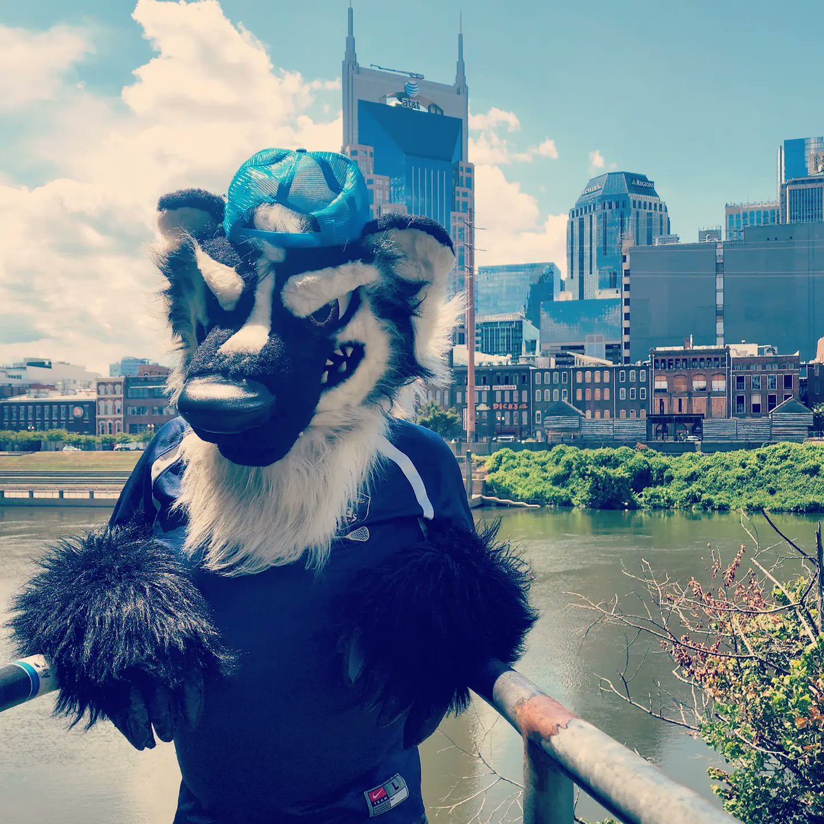RadTalkinRex's tweet photo. Vibin' out in the Music City!

#tennessee #nashville #musiccity #downtown #river #riverside #riverfrontpark #furryfandom #fursona #furry #fursuiter #fursuit #takingintheviews https://t.co/Lolf6bkHUE