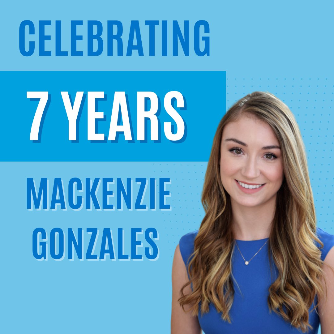 TruePointAgency's tweet photo. Today we are celebrating our Operations Manager, Mackenzie Gonzales, for her 7 year anniversary with TruePoint! Mackenzie's hard work keeps our team going and we are so grateful for her. Join us in wishing Happy Anniversary to Mackenzie! 💙🥳 https://t.co/FdsYRXmS67