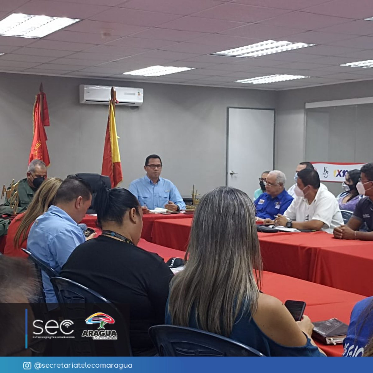 ssppcttaragua's tweet photo. En la Gobernación del Estado Bolivariano de Aragua, fue instalado el Estado Mayor de Telecomunicaciones, por parte de la Gobernadora @Soykarinacarpio @ZodiAragua3 
#Aragua #telecomunicaciones https://t.co/C6glmd4uPB