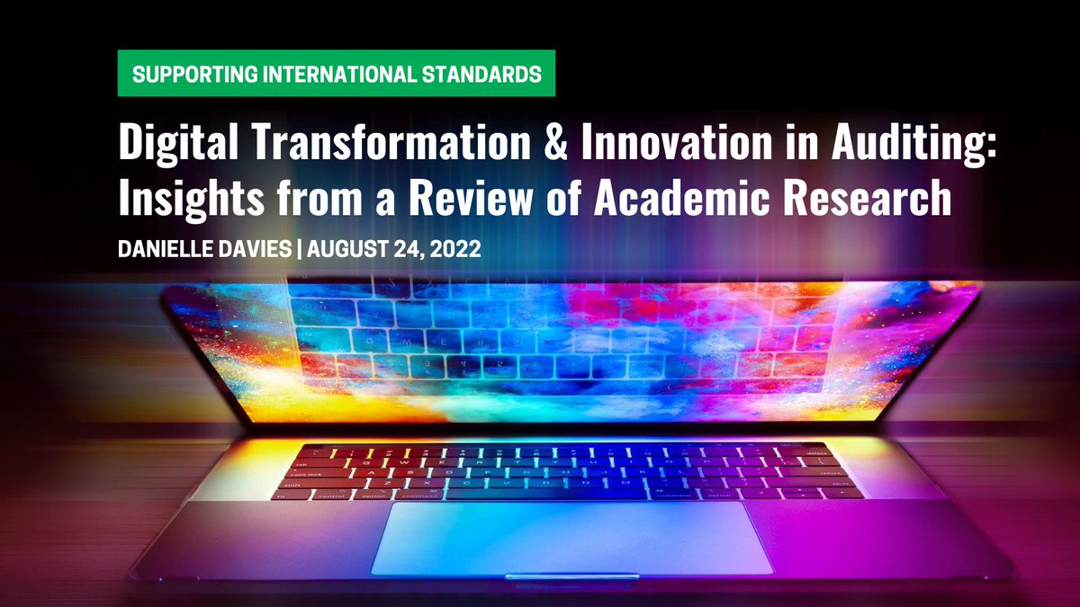 Using technology in an audit continues to evolve. IAASB Staff Fellow Danielle Davies explains the insights learned about evolving trends and the trajectory of digital transformation in audit by examining relevant literature. Read it here: ow.ly/XOlz50KpvY6