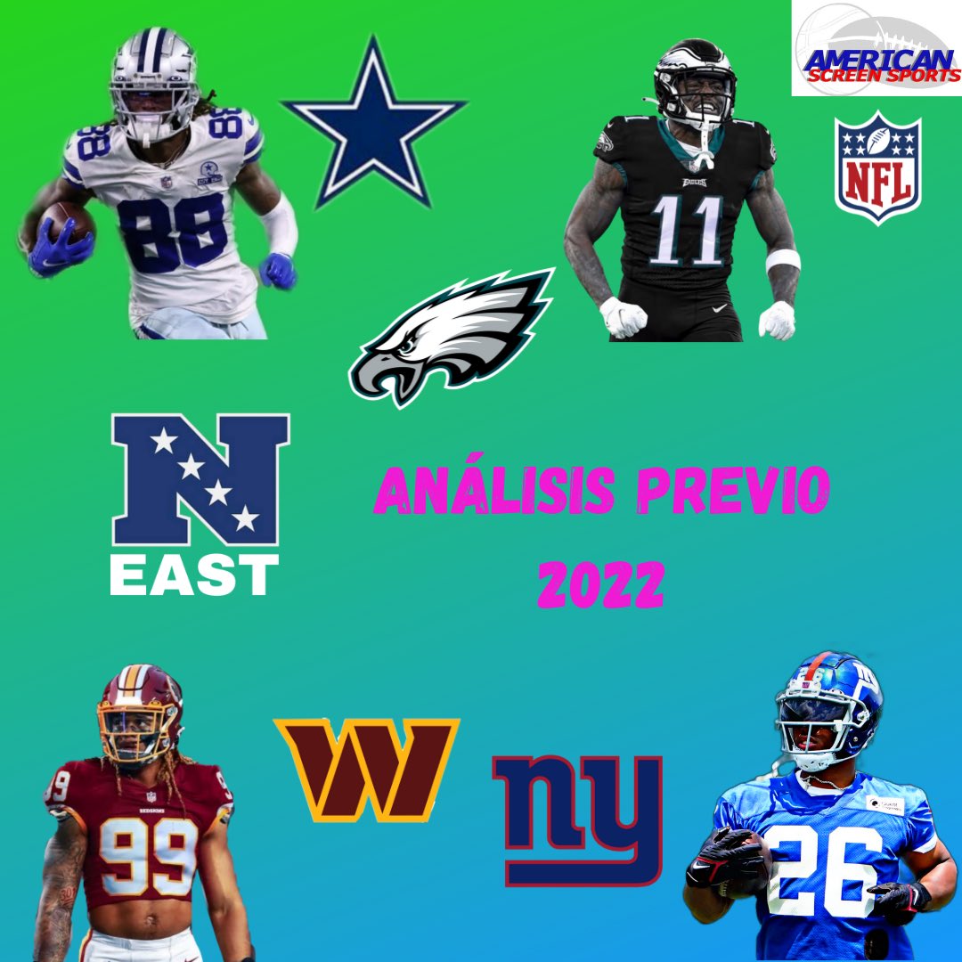 Americanscreen1's tweet photo. 🏈🔥Ya tenemos el análisis de la NFC East en la #NFL con @soyandreahn @gonzdb21 @Ivan_Herce @Lazk100 

🏈🔥🎙 Recordad suscribiros al canal de YouTube y seguirnos #TogetherBlue  #cowboys #FlyEaglesFly  #Commanders #NFL #futbolamericano #nflmex 

🏈🎙👉 https://t.co/x8vqv9nWEz https://t.co/ZHm8GpUGuh