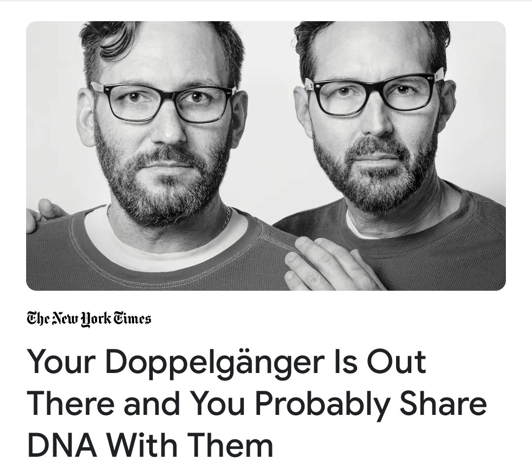 correctbehavior's tweet photo. Yes, if by "out there" you mean "out there in my shed" & by "probably share DNA" you mean "definitely shared 100% of my DNA when I created him out there in my shed" #doppels https://t.co/v1jhaQZc1S