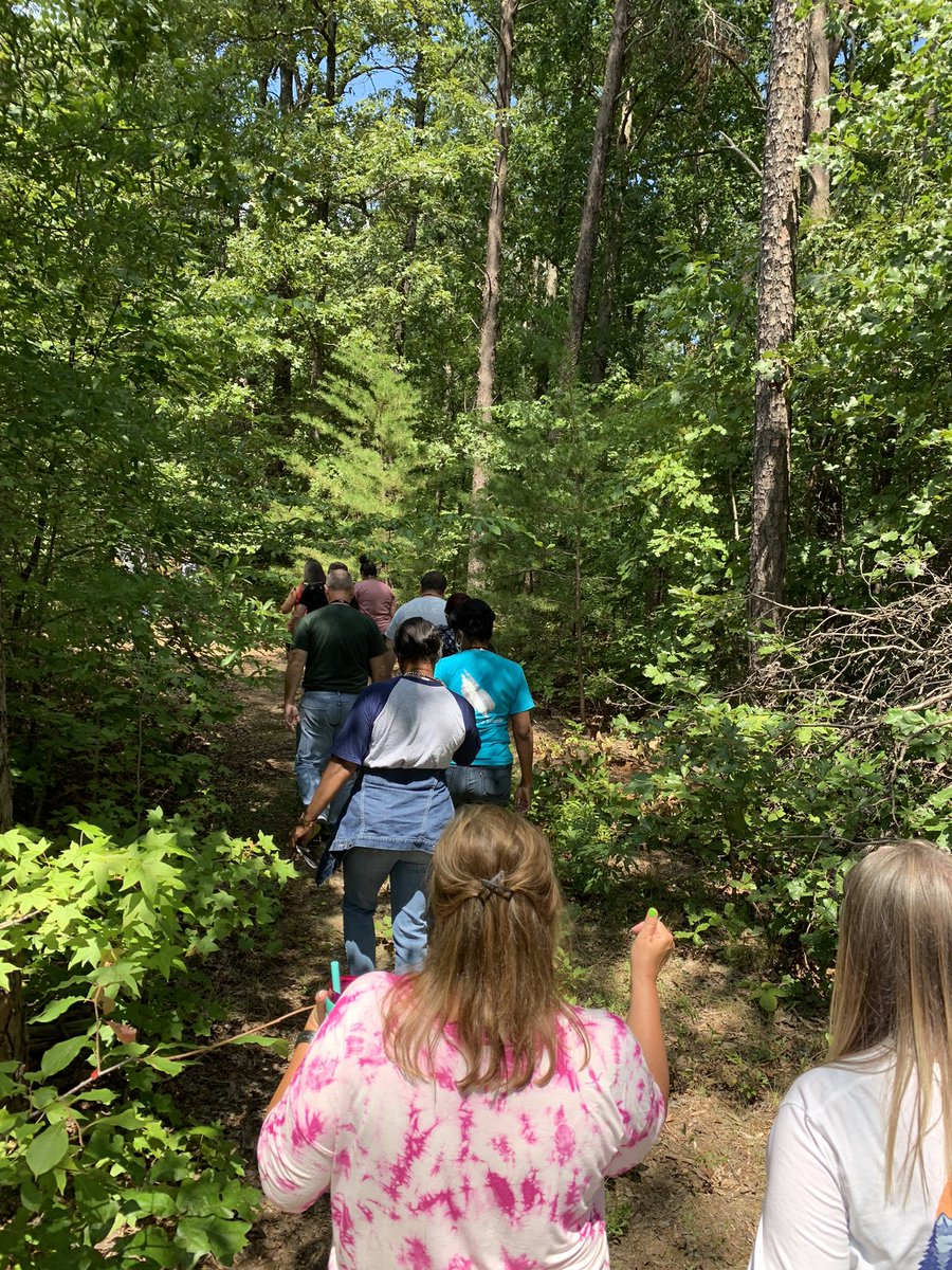 @GHMS_Grizzlies took a tour of the XC course today! It was great to take a walk outside together! #onward #upward #ourgravelly 🐻💚💛💙