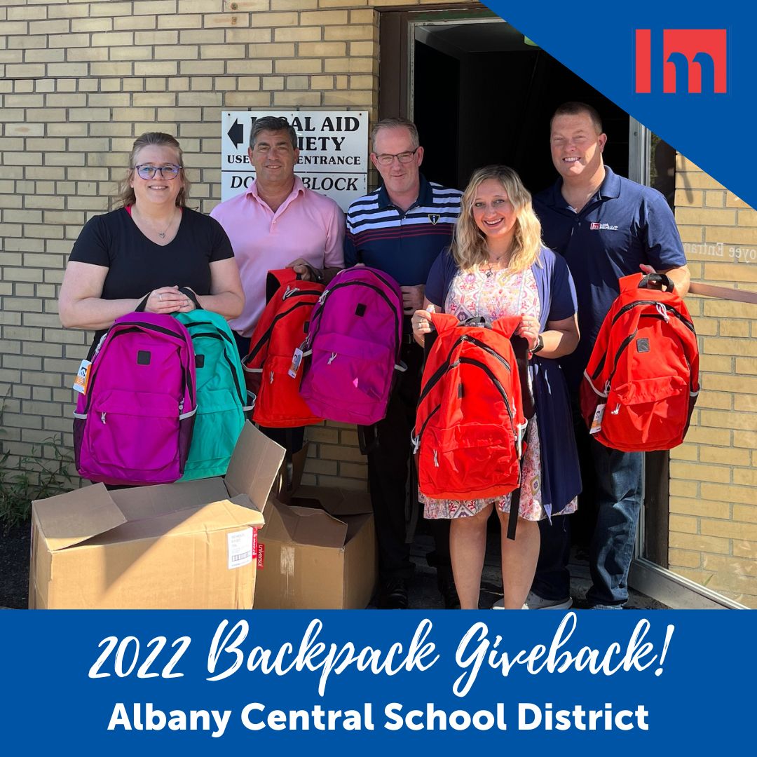HillandMarkes's tweet photo. More happy faces as we continue to bring backpacks all around New York State! Our #BackpackGiveback program is helping schools in our own backyard and we can't help but smile with every drop off we do. #community #givewhereyoulive https://t.co/ZC0nrgPQgo