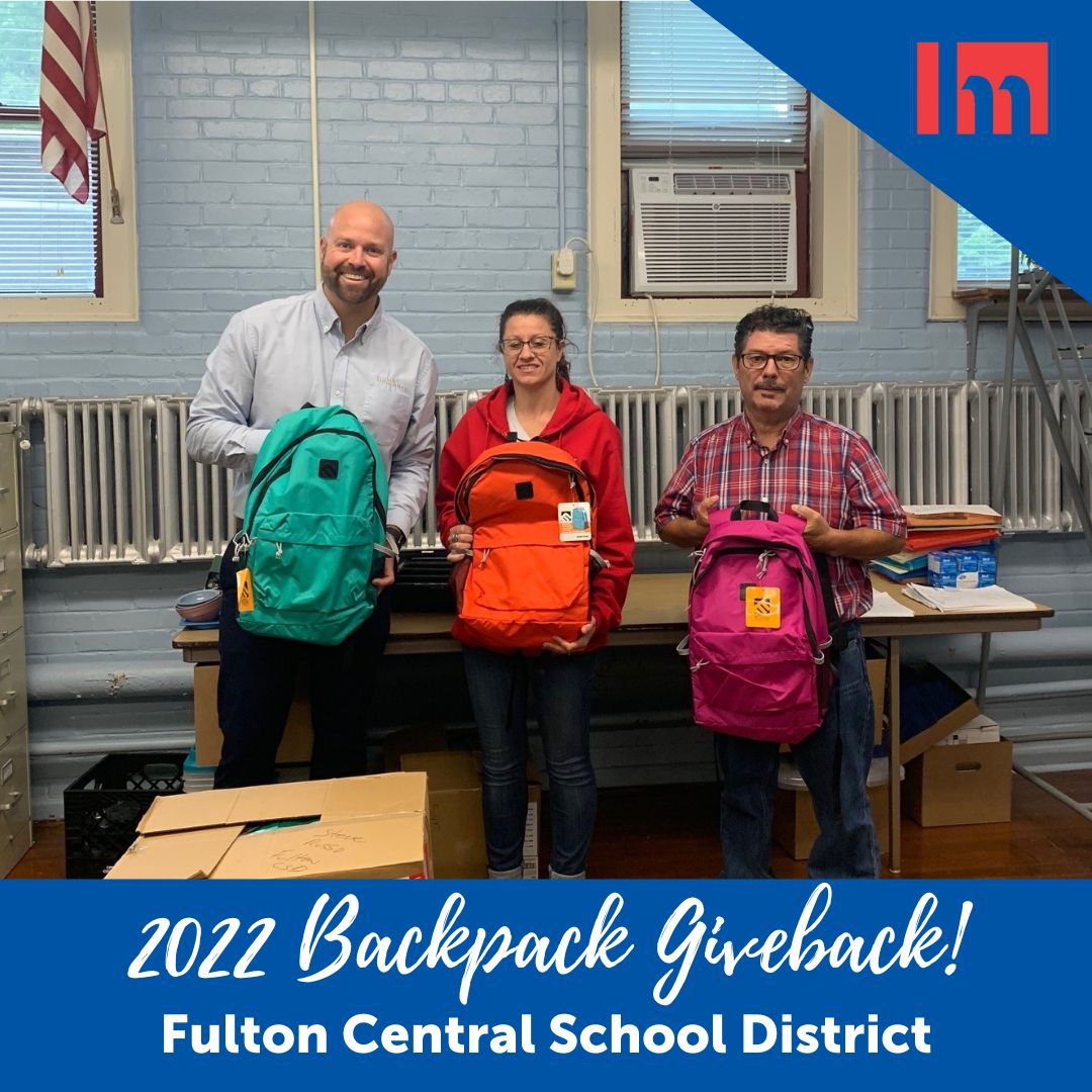 HillandMarkes's tweet photo. More happy faces as we continue to bring backpacks all around New York State! Our #BackpackGiveback program is helping schools in our own backyard and we can't help but smile with every drop off we do. #community #givewhereyoulive https://t.co/ZC0nrgPQgo
