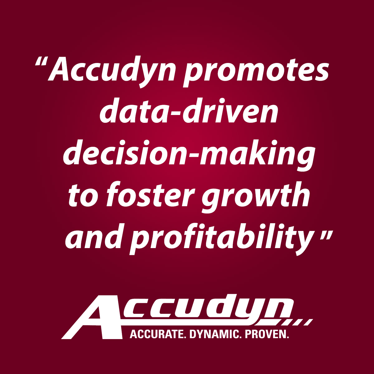 accudyn's tweet photo. #WednesdayWisdsom Even a fairly new employee knows how important data is to Accudyn's decisions and planning. We regularly analyze, visualize, and present data to keep our business moving forward and in line with our overall vision. #AccudynCoreValues #Accudyn25 https://t.co/KnaccH7JzB