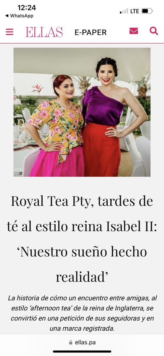 Felices de formar parte de este bello proyecto #RoyalTeaPTY <a href="/Orisp/">CUARENTIDIVA ❤️</a> ellas.pa/estilo-de-vida…