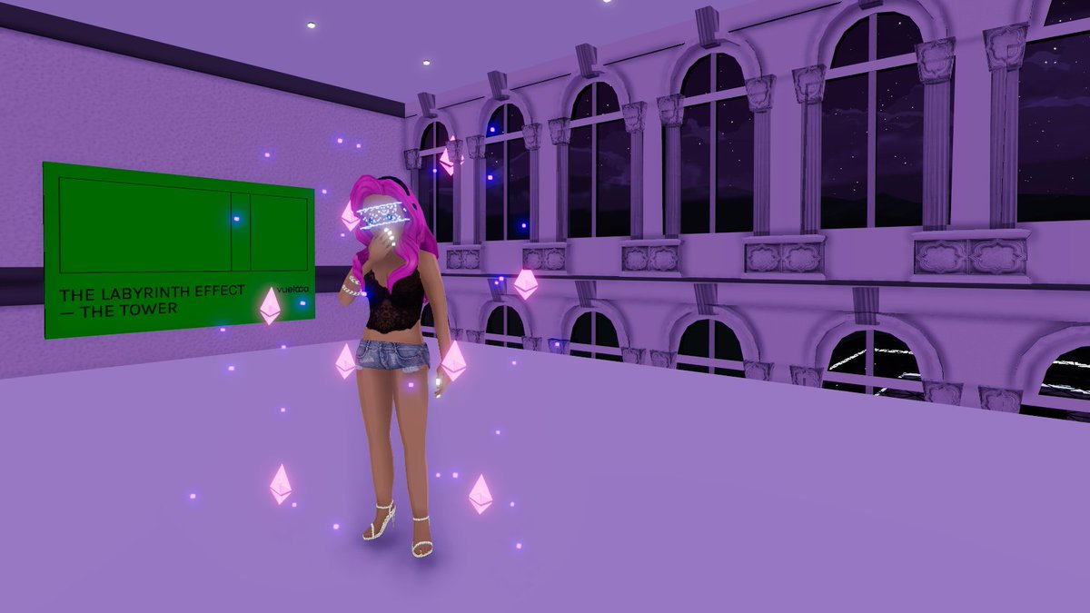 Had fun exploring the tower! <a href="/vueltta/">Vueltta</a> <a href="/_indievillage/">Indie Village</a> #metaverseartweek #decentraland  Can't wait to check out the second build.