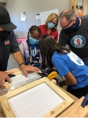 GirlsIncAC's tweet photo. A group of rising middle schoolers from @GirlsIncAC spent the day at @strongtie. They met female leaders in the construction industry and discussed load and mass reinforcement in building a structure, and how quality supplies make a difference. #SimpsonStrongTie #futurebuilders https://t.co/QoBLjBTemz
