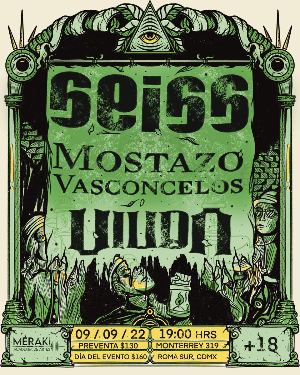 El próximo 9 de septiembre estaremos en el escenario de Meraki junto a nuestros amigos de <a href="/SeissOficial/">SEISS</a> ! No se lo pueden perder! 🤟🏼🖤