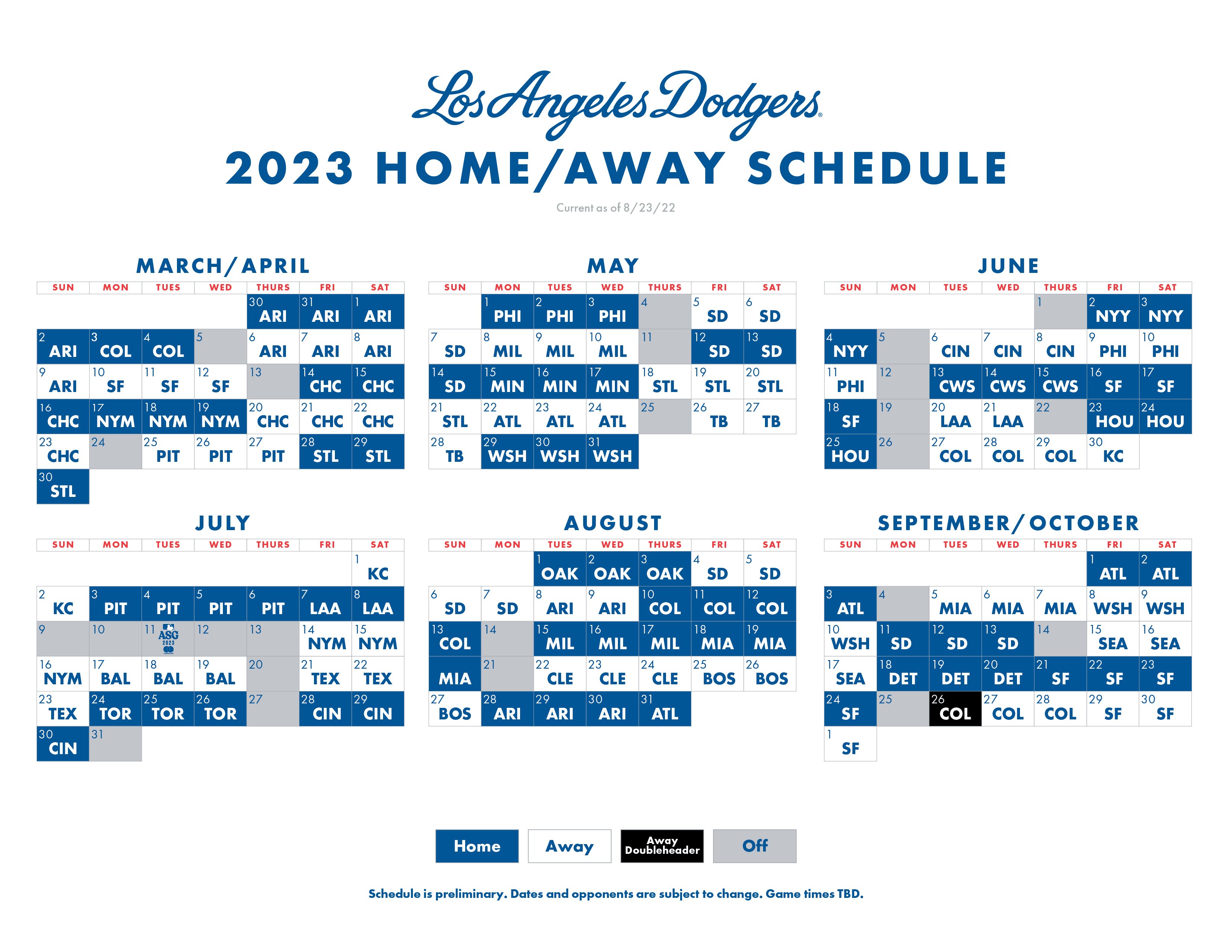 Los Angeles Dodgers on X: The 2023 schedule is here! Which series