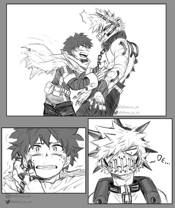Ok this is something totally different than my usually works but really love Nomu Kacchan concept design done by @dragonpunk15 and wanted to draw a little comic of it 😉 
Drigi hope you like it 😊
.
#BKDK #bakudeku #Bakugou #bakugo #deku #nomukacchan 