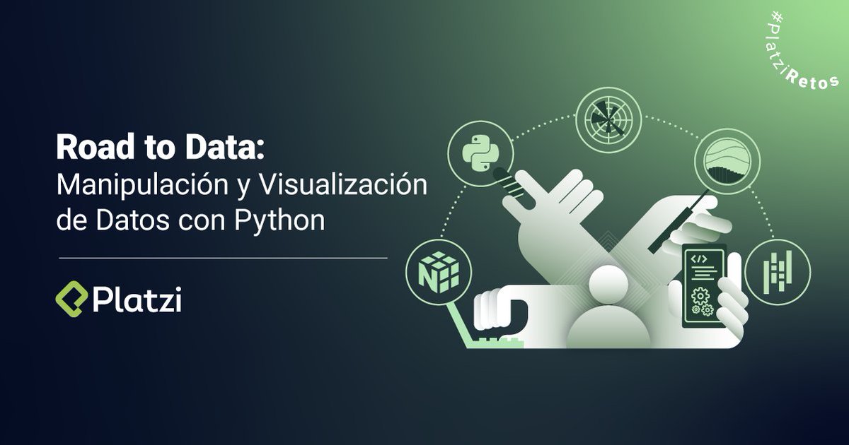 datormx's tweet photo. 📊🐍 ¡En @Platzi tenemos un nuevo reto para quienes están comenzando su camino en data science!

Si sabes Python prepárate para aprender 4 librerías para manejo y visualización de datos: Pandas, NumPy, Matplotlib y Seaborn. 

Inscríbete aquí 👇
https://t.co/PzbXdzR5Ut https://t.co/FC5YCQiQww