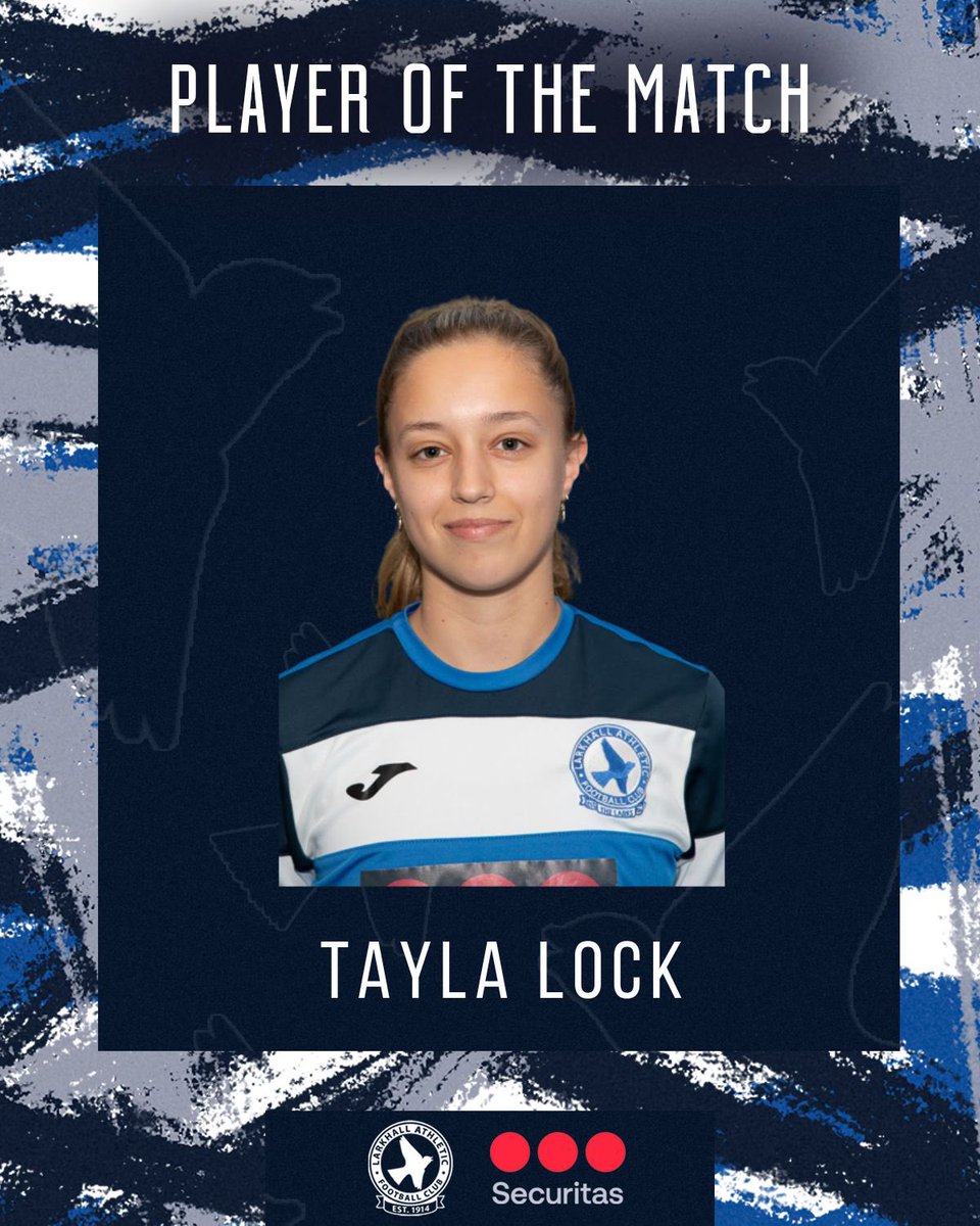 LarkhallAWFC's tweet photo. Congratulations to Tayla Lock who was voted player of the match by Sundays opponents, @SotonWomensFC. 

Tayla is sponsored by M S Lock &amp; Sons - a huge thank you for their support this season! 

#UpTheLarks 💙🤍 https://t.co/TEmxLvnGxo