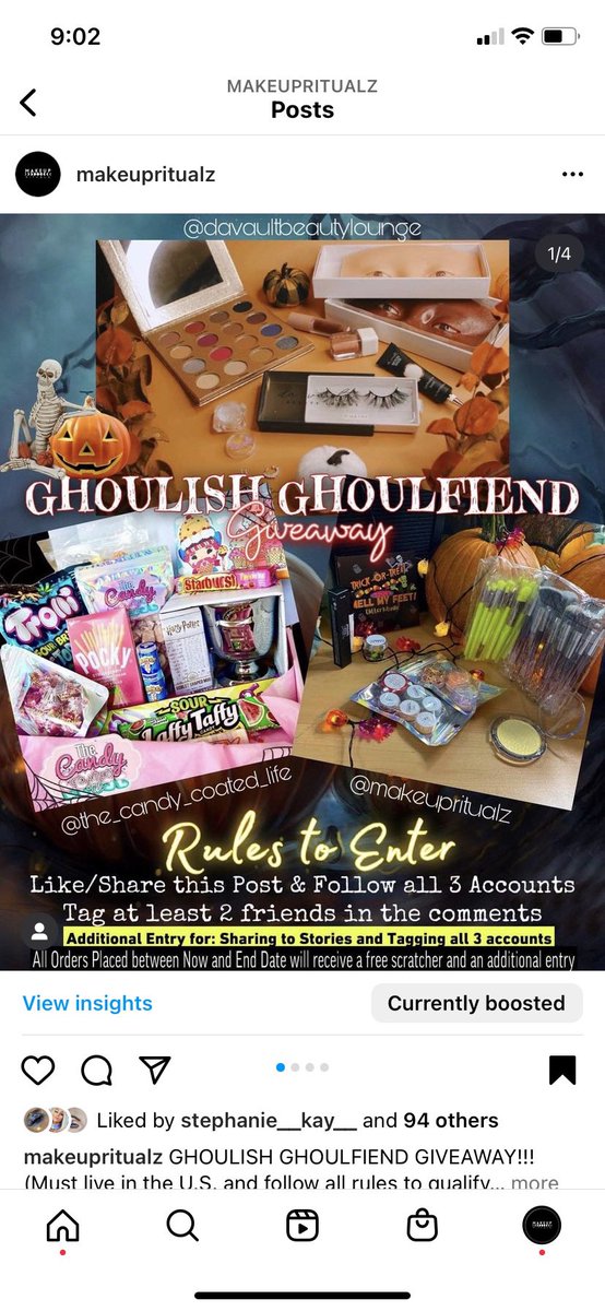 Sooo on my business IG, I have a giveaway going ( <a href="/makeupritualz/">Makeup Ritualz</a> ) with two other brands ( @davaultbeautylounge ) and ( @the_candy_coated_life ) 👈 just the way I have them typed and I’d LOVE for others to enter! 🥰