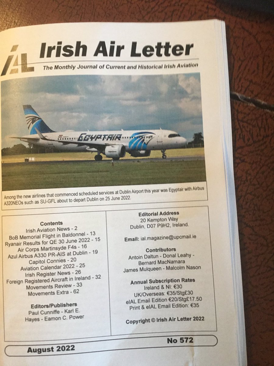 If you have an unhealthy interest in Irish aviation history we recommend this monthly publication - €30 annual subscription.