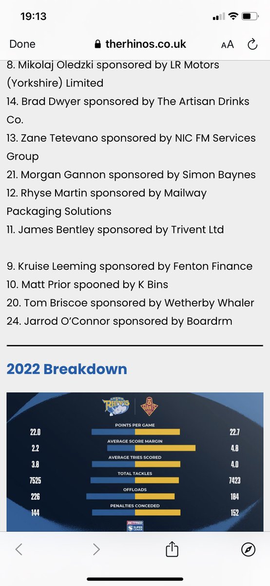 MatthewCowling's tweet photo. @leedsrhinos Matt prior doing his bit for the sponsors I see. I wonder if this is a deliberate typo on your website. https://t.co/g23ym4KIvg