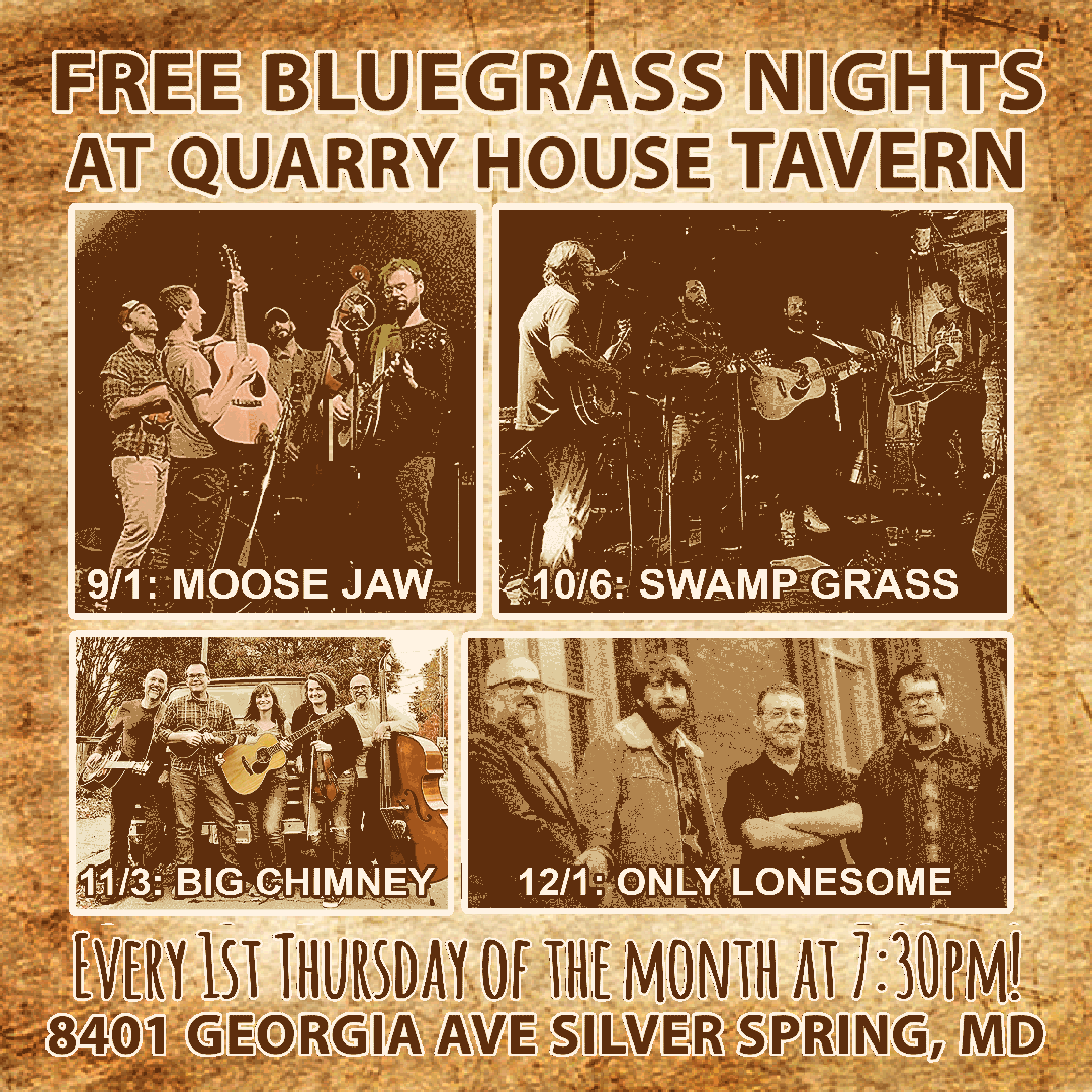 rediscover_fire's tweet photo. Free Bluegrass Nights every 1st Thursday of the month at Quarry House Tavern!

9/1: @MooseJawDC
10/6: Swamp Grass
11/3: @BigChimney
12/1: @OnlyLonesome 
 
Mark your calendars! @DCBU https://t.co/6Lae6XpZnd