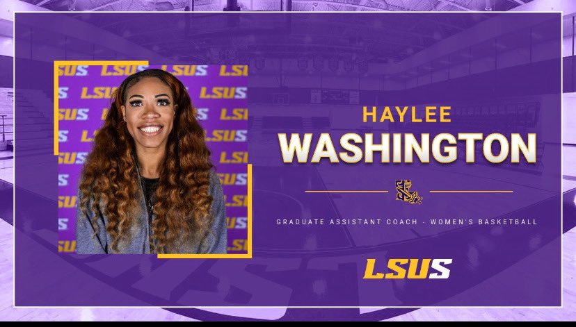 Let’s welcome our new grad assistant Haylee Washington. Haylee graduated from Texarkana A&amp;M and was also a student athlete. Welcome Haylee💜💛#anchorup⚓️