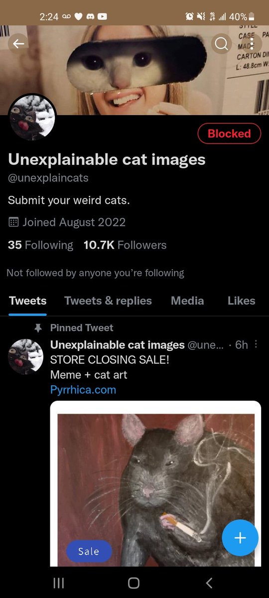 //ooc post

ew, blocked. @/unexplaincats is @/memesiwish new account, please avoid and block them and please continue to spread the word about their ableism.