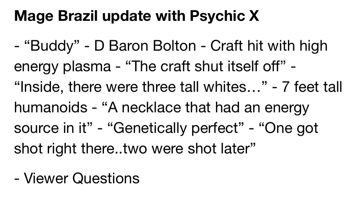 anonymoushadoww's tweet photo. Here is the General information that we Know of the MageUFO Incident all thanks to this Gentleman here @AlienProtocols I canβt wait to hear him speak on more intel/detail behind all of this π¬π #ufotwitter #uaptwitter #mageufo #brazil #Twitter https://t.co/WjHb6hE5kU