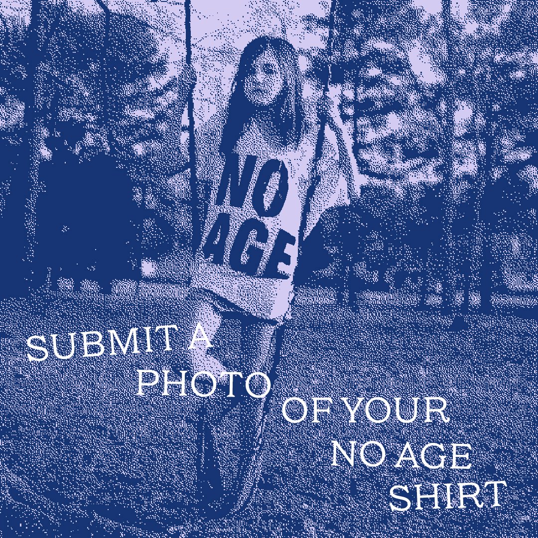 No Age is doing an open call to all folks who have lived and loved in their No Age shirts (you know the one). Got a shirt that's literally tattered to bits but still hanging tough? We want a pic of it! Or a pic of you in it! Whatever! 
forms.gle/iu2zttsGPcXtNo…