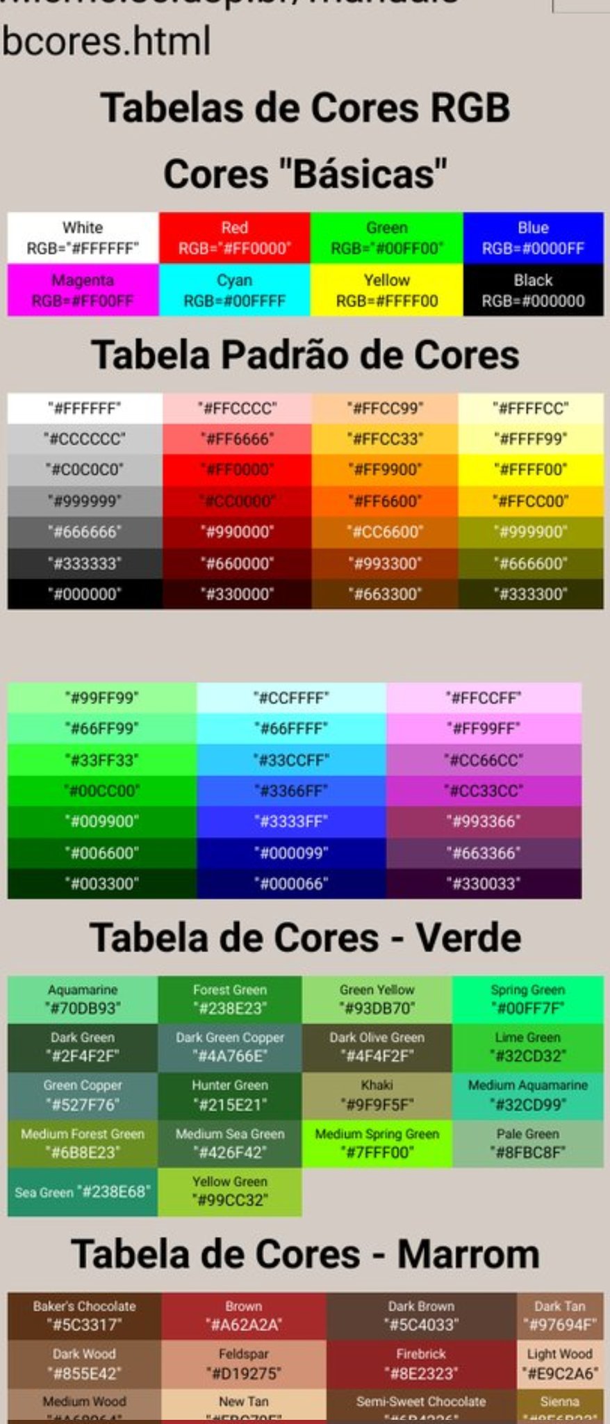 Manu on X: Tabela de cores para adicionar nas miras do #valorant