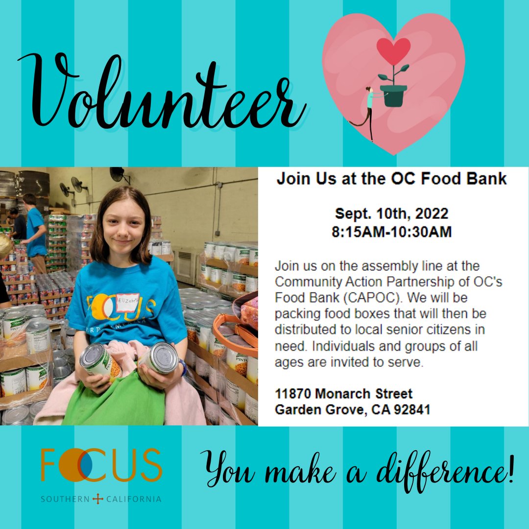 focussocal's tweet photo. ***VOLUNTEER POST***
To sign up: https://t.co/gWATuVIZQK
#focussocal #focussoutherncalifornia #focusnorthamerica #volunteering https://t.co/hxrNm8ybIu