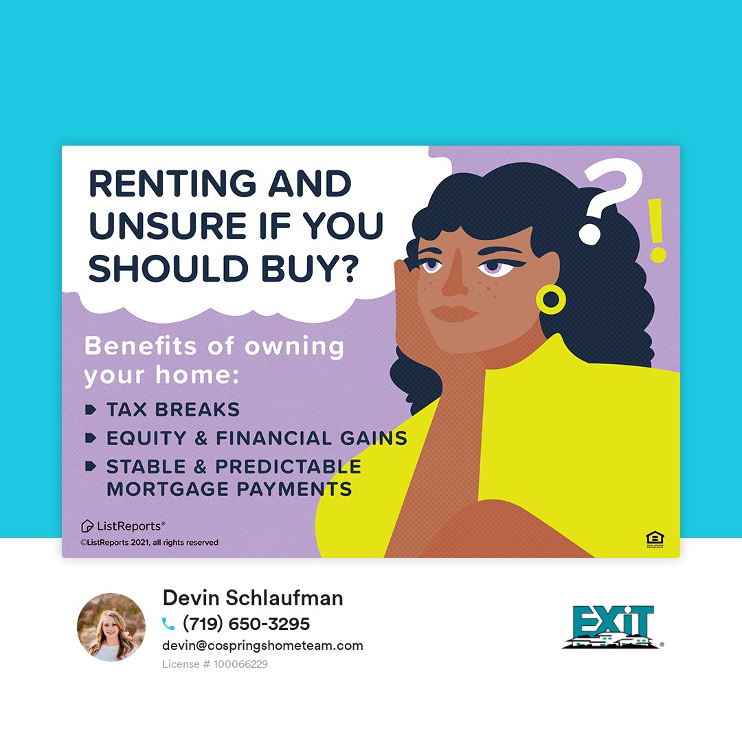 DevinSchlaufman's tweet photo. Still on the fence? These are just a few benefits of homeownership! 
#realestatewithdevin #cosrealtor #icanhelpyoutoo #callme https://t.co/Kr1HIZO69X