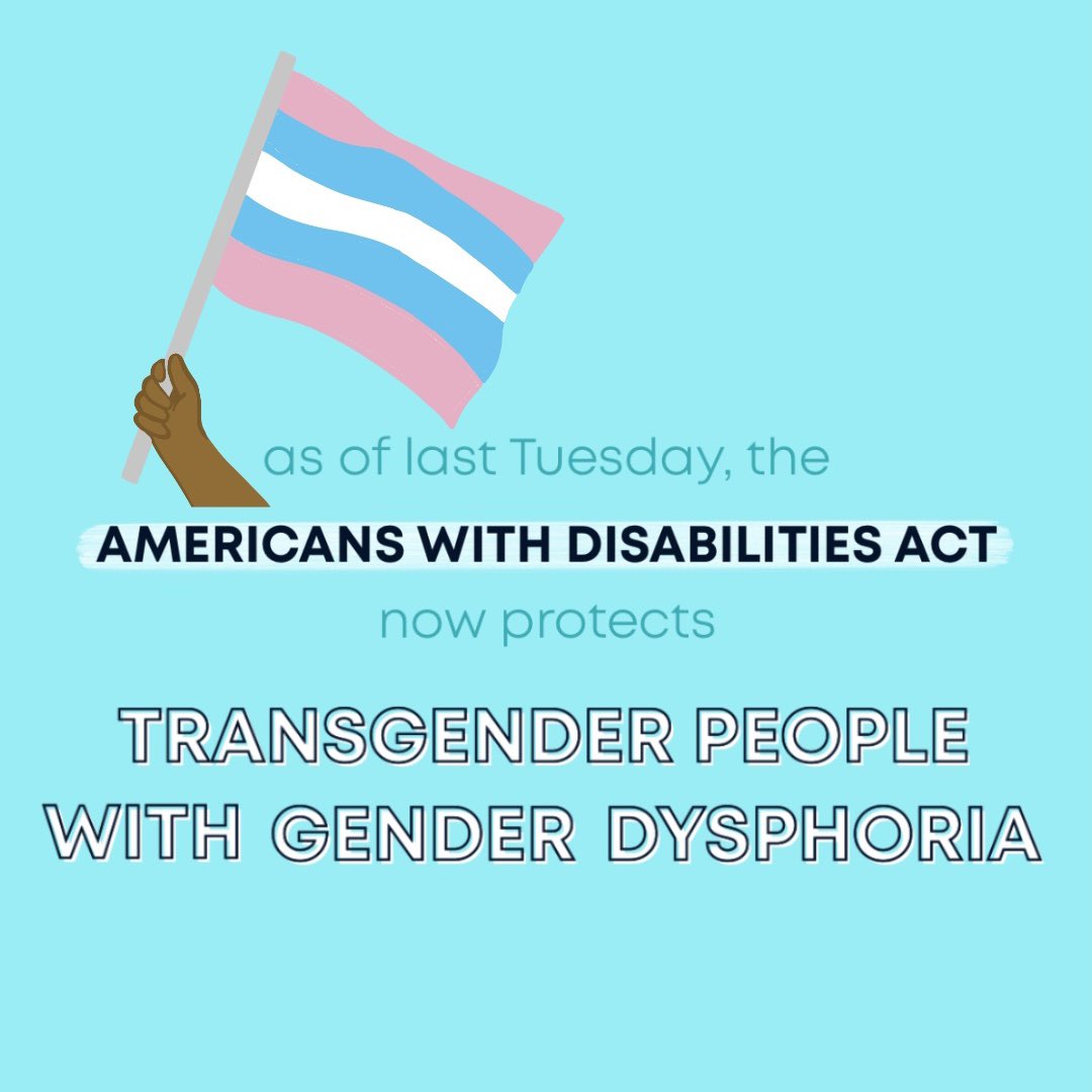 genpatient's tweet photo. The U.S. Court of Appeals for the Fourth Circuit ruled transgender people with gender dysphoria are legally protected under the ADA. 

“This decision sets a powerful precedent that will be important for other courts considering this critical issue.” (https://t.co/AyX7ilQgAZ) https://t.co/h0Fv9wbCaI