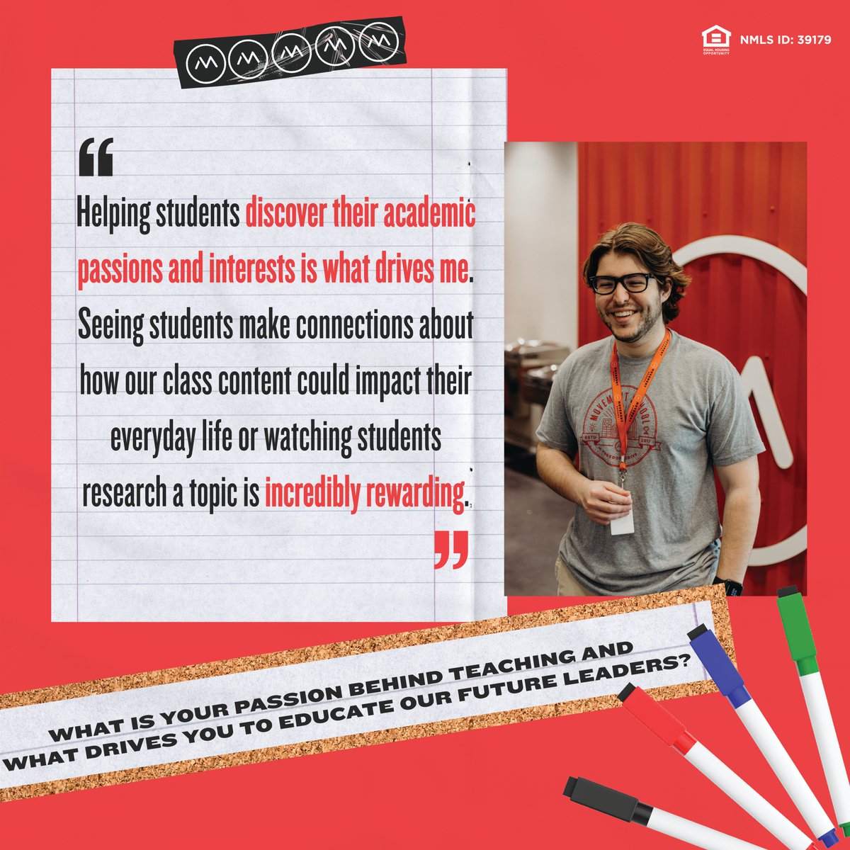 MovementMtg's tweet photo. Movement teachers go above and beyond to provide scholars the best education possible and are pretty much superheroes. Thank you, Mr. D'Amico. ❤️⁣
⁣
#MovementMortgage #TeacherSpotlight #LoveAndValue⁣ https://t.co/cBEJ4xJtCg