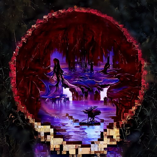InvasiveBeasts's tweet photo. Here's the collaboration NFT I did with @ai_moonrunners. 
Cannot thank them enough @eye_for_ai &amp; @davegn_art for running my @MoonrunnersNFT copy through their #AiProcess and including the work in their collection.

https://t.co/u1dX2vup9R https://t.co/BmBqMVLZKB