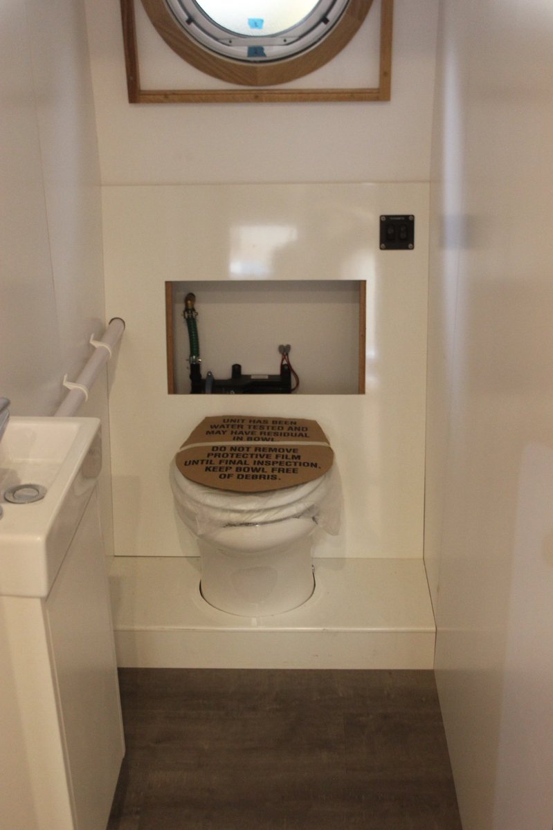 EthelBarge's tweet photo. Just some internal photos of #pearlsprogress this week from the boatbuilders. The galley is really taking shape and the toilets are almost worthy of a 5* spa hotel 🙂! https://t.co/jv81pxuw1z