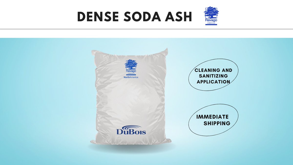 RavagoChem's tweet photo. Check out our Dense Soda Ash, also known as Anhydrous Sodium Carbonate, which is used for cleaning and sanitizing applications.

https://t.co/2P7fkUrqDG

#cleaning #sterilization #sodaash #specialityingredients #chemicaldistributor #rcna #ravagoamericas #industrial https://t.co/NVGVSCmMct