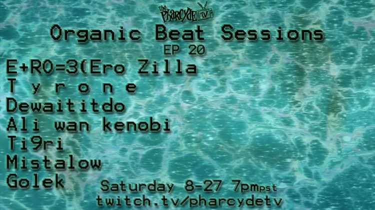 SoundFictionPrd's tweet photo. Catch my live set during Organic Beat Sessions ! Saturday 8-27 on @pharcydetv
#beatsessions #beatslive #sp404 #mpclive #elfaudio #koalasampler https://t.co/XJCcPs666F