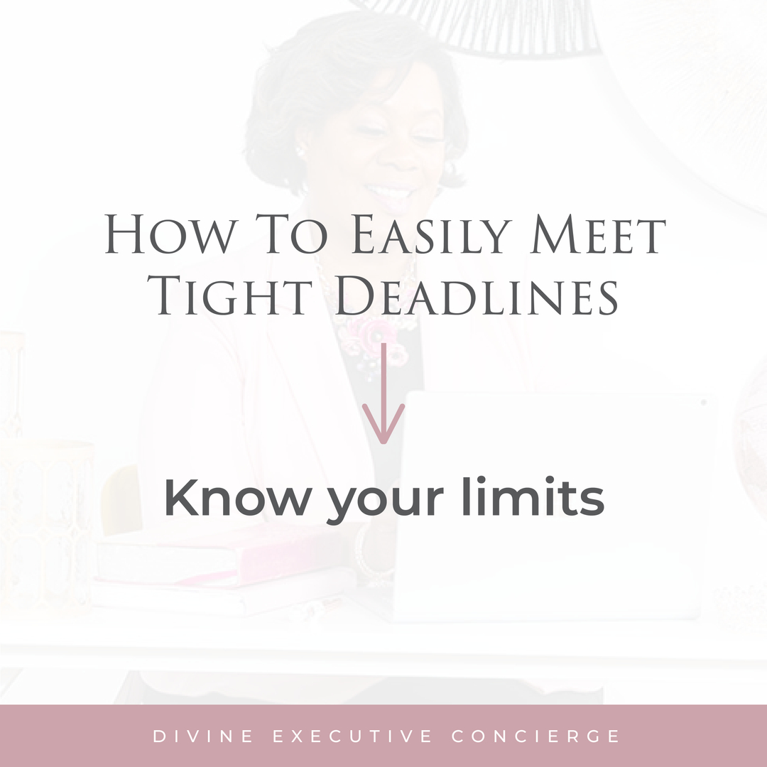It’s better to decline assignments graciously rather than taking on too much and becoming overwhelmed. Others will appreciate your honesty and you’ll be more productive.

#divineexecutive #prioritize #timemanagement #dailyplanning #businessmanager #womeninbusiness #smallbusin