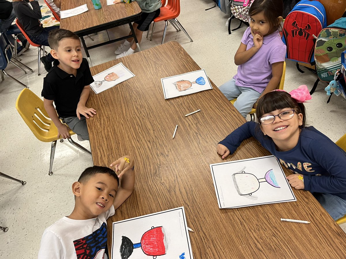 mrs_falcon's tweet photo. We read the book Our Class is a Family!   We talked about the importance of treating everyone with respect and kindness. I had them draw themselves and I am going to hang it outside my classroom to show all of Rayburn my amazing family 💕. @Rockets120 https://t.co/Nt5T7xraYl